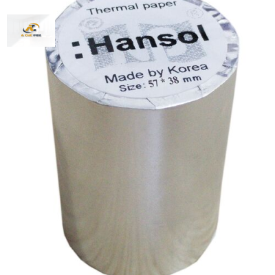 Giấy in nhiệt Hansol K57 Ø38 bọc bạc
